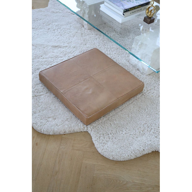 Quadratischer Sitzbezug | Premium Kalbsleder | 50x50x6 cm