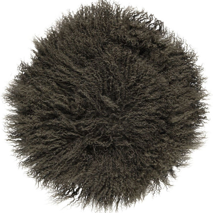 Lammfellkissen | Tibet | D38 cm | D45 cm | D62 cm Heckengrün