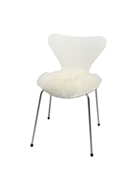 Sitzkissen 2er Pack | Merino Lammfell | D35 cm Weiß