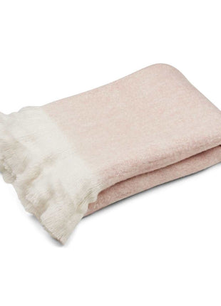 Wolldecke | Mohair | 130x170 cm Hellrosa