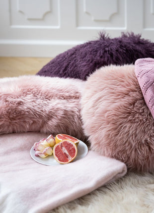 Wolldecke | Mohair | 130x170 cm Hellrosa