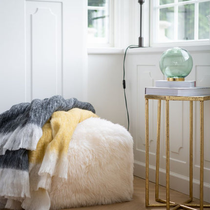 Wolldecke | Mohair | 130x170 cm Schwarz