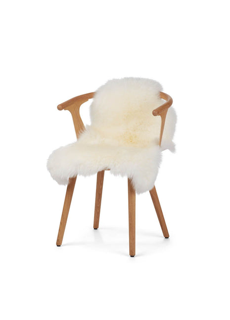 Merino Lammfell | Langhaar | ca. 100x60 cm Elfenbein