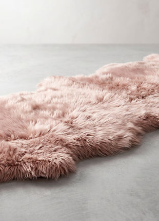 Merino Doppeltes Lammfell | Langhaar | 170x60 cm Rosa