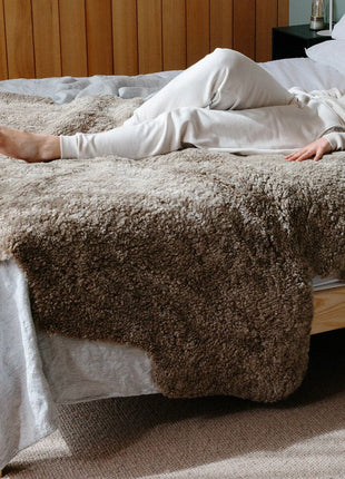 Lammfell Teppich | Kurzhaar | Neuseeland | 170x110 cm Taupe